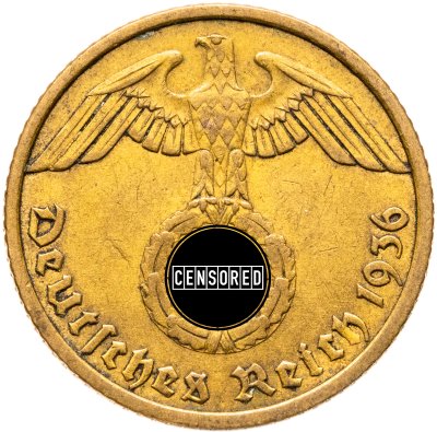 купить Германия, Третий Рейх 10 рейхспфеннигов (reichspfennig) 1936, знак монетного двора "A" — Берлин