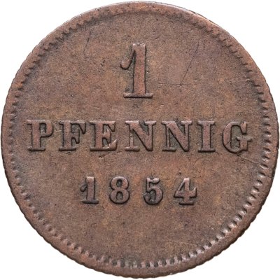 купить Бавария 1 пфенниг 1854