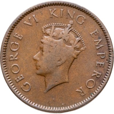 купить Индия (Британская) 1/4 анны (anna) 1939 знак монетного двора над "ONE": "•" - Бомбей