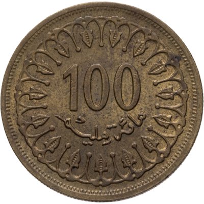 купить Тунис 100 миллимов (milliemes) 1983