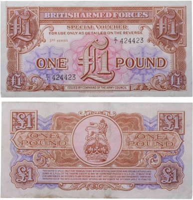 купить Великобритания 1 фунт 1948-1956 Военный ваучер