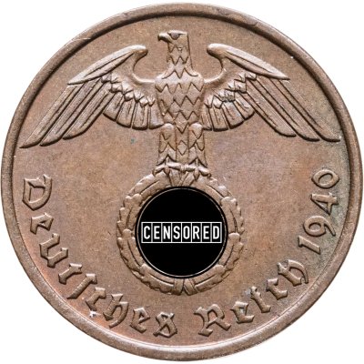 купить Германия (Третий рейх) 2 рейхспфеннига (reichspfennig) 1940 E