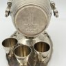 Купить Штоф для крепких напитков в виде самовара "Москва 80", металл, пластик, СССР, 1980 г.