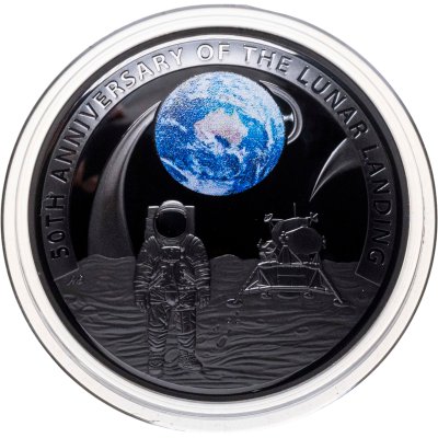 купить Австралия 5 долларов 2019 "50 лет высадке на Луну" в футляре, с сертификатом