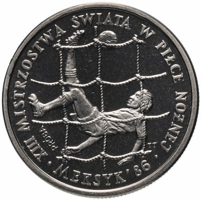 купить Польша 200 злотых (zlotych) 1985 Чемпионат мира по футболу 1986