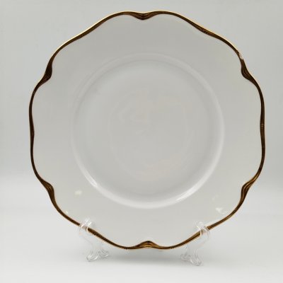 купить Тарелка с фигурным бортом из серии "Madeline", фарфор, золочение, Rosenthal (Розенталь), Германия, 1891-1906 гг.
