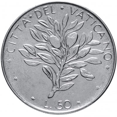 купить Ватикан 50 лир 1970-1976