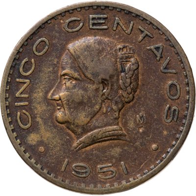 купить Мексика 5 сентаво (centavos) 1951