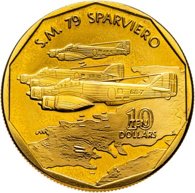 купить Маршалловы острова 10 долларов 1991 "самолет S.M. 79 Sparviero"