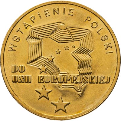 купить Польша 2 злотых 2004 "Присоединение Польши к Европейскому Союзу"
