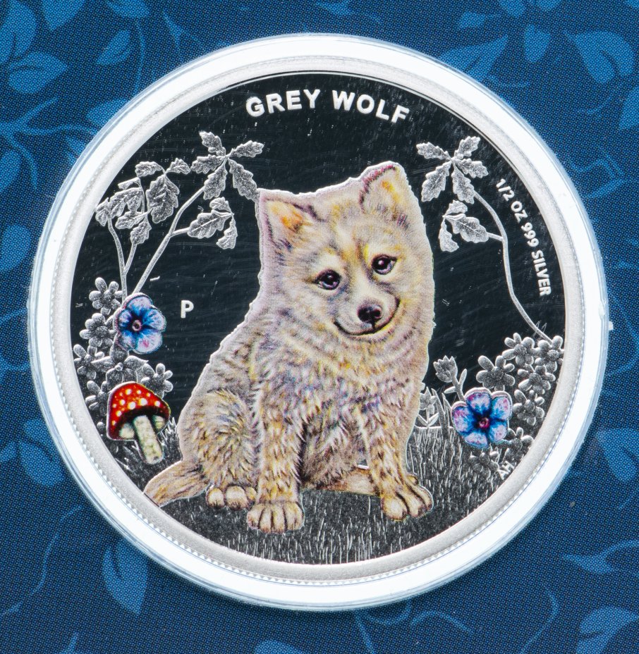 купить Тувалу 50 центов 2013 "Детеныши леса - Серый волк" в буклете
