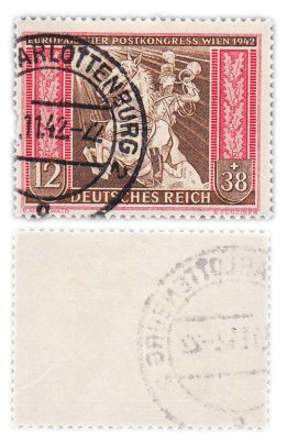 купить Германия, Третий Рейх 12+38 рейхспфеннига 1942 "Почтовый конгресс Европы в Вене"