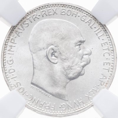 купить Австро-Венгрия 1 крона (corona) 1914 для Австрии, в слабе ННР MS65