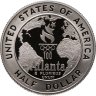 Купить США 50 центов (1/2 доллара, half dollar) 1995 S "XXVI летние Олимпийские Игры, Атланта 1996 - Бейсбол" в слабе Монетник.ру PF65