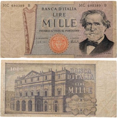 купить Италия 1000 лир 1969 (1971)
