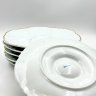 Купить Набор из 6 тарелок для подачи устриц с окантовкой золотой лентой,  Ravenstein, фарфор, золочение, фарфор, золочение, Бельгия, 1950-1990 гг.