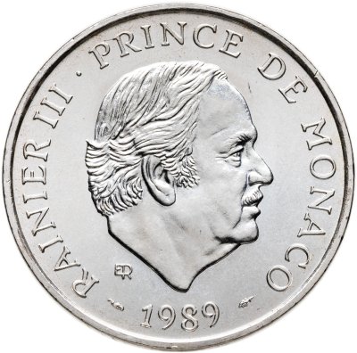 купить Монако 100 франков (francs) 1989 40 лет правления Ренье III