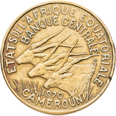 купить Экваториальная Африка, Камерун 25 франков (francs) 1970