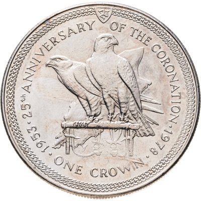 купить Остров Мэн 1 крона (crown) 1978 "25 лет коронации Королевы Елизаветы II"