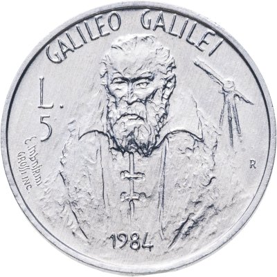купить Сан-Марино 5 лир 1984 "Ученые - Галилео Галилей"