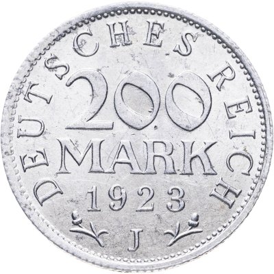 купить Германия 200 марок 1923 "J" — Гамбург