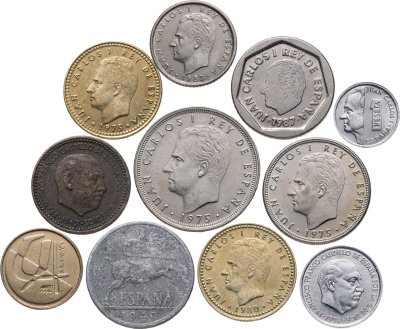 купить Испания набор из 11 монет 1940-1998