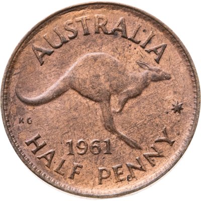 купить Австралия 1/2 пенни (penny) 1961