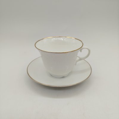 купить Пара кофейная "Золотой кантик", форма "Жасмин", фарфор, золочение, Ленинградский фарфоровый завод (ЛФЗ), СССР, 1970-2010 гг.
