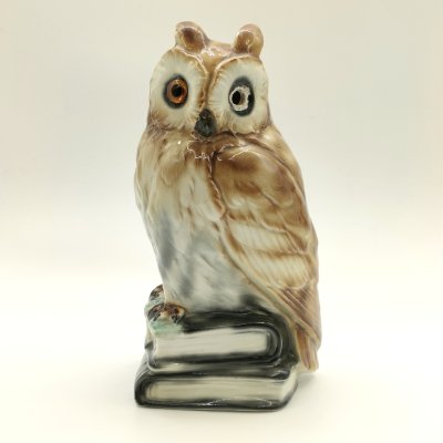 купить Плафон для ночника "Сова", фарфор, роспись, композитный материал, Heinz & Co., Германия, 1954-1972 гг.