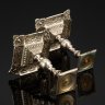 Купить Пара подставок (подсвечников) на фигурных основаниях с растительным декором, металл, Европа, 1900-1940 гг.
