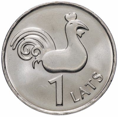 купить Латвия 1 лат (lats) 2005 "Петух церкви Святого Петра"
