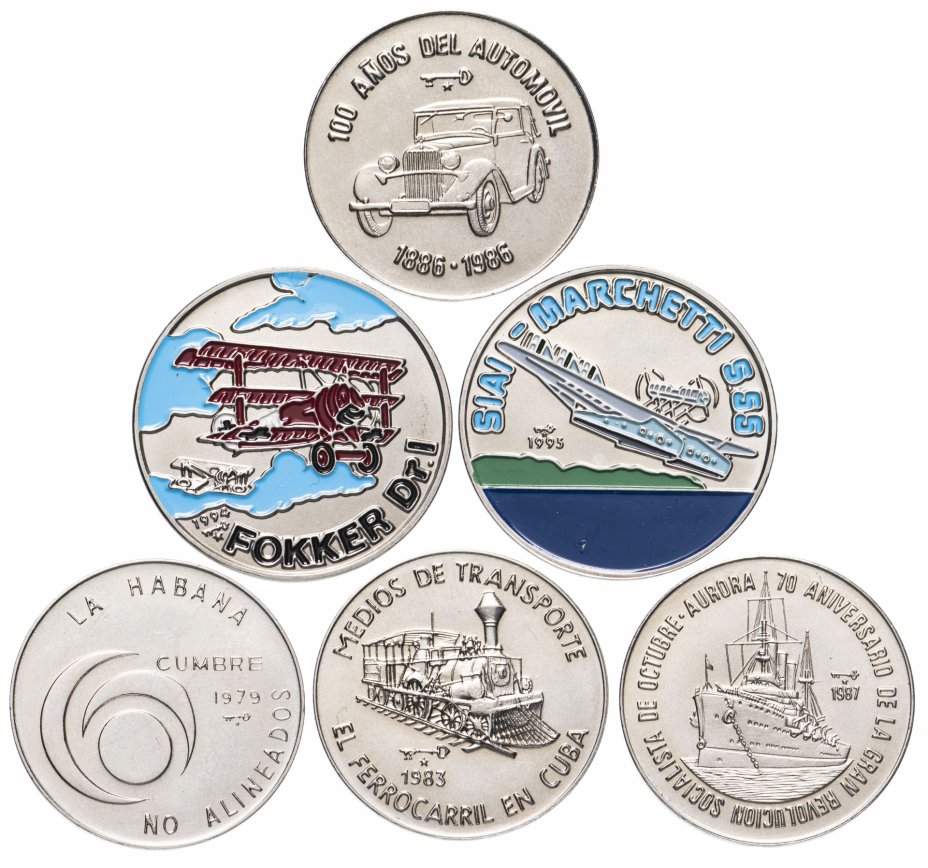 купить Куба набор из 6 монет 1 песо 1979-1995