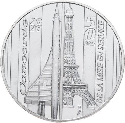 купить Франция 10 евро 2026 "50 лет самолету Конкорд" в буклете