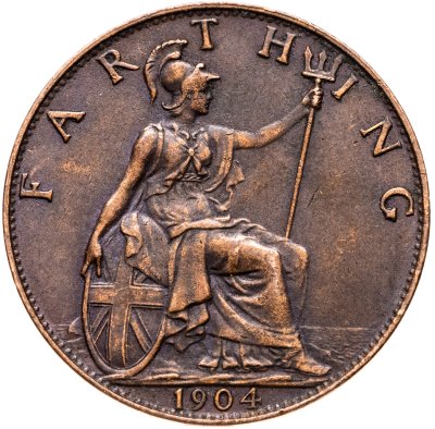 купить Великобритания 1 фартинг (farthing) 1904