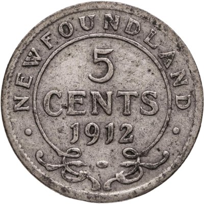 купить Ньюфаундленд 5 центов (cents) 1912