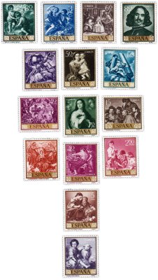 купить Испания набор из 15 марок 1960-1969 "Искусство. Живопись"