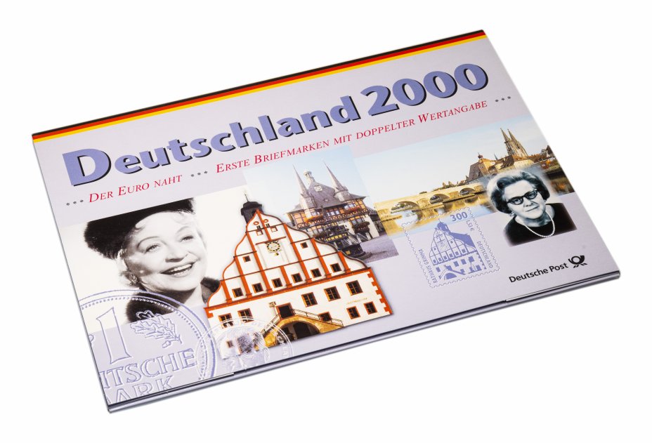 купить Германия полный годовой набор Deutsche Post 2000 из 10 монет, марок в спец исполнении