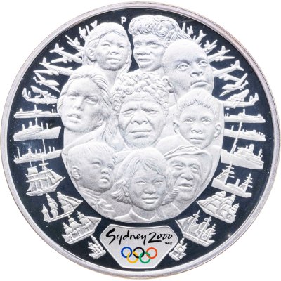 купить Австралия 5 долларов (dollars) 2000 "Олимпийские игры в Сиднее - 9 Австралийских лиц разных рас"