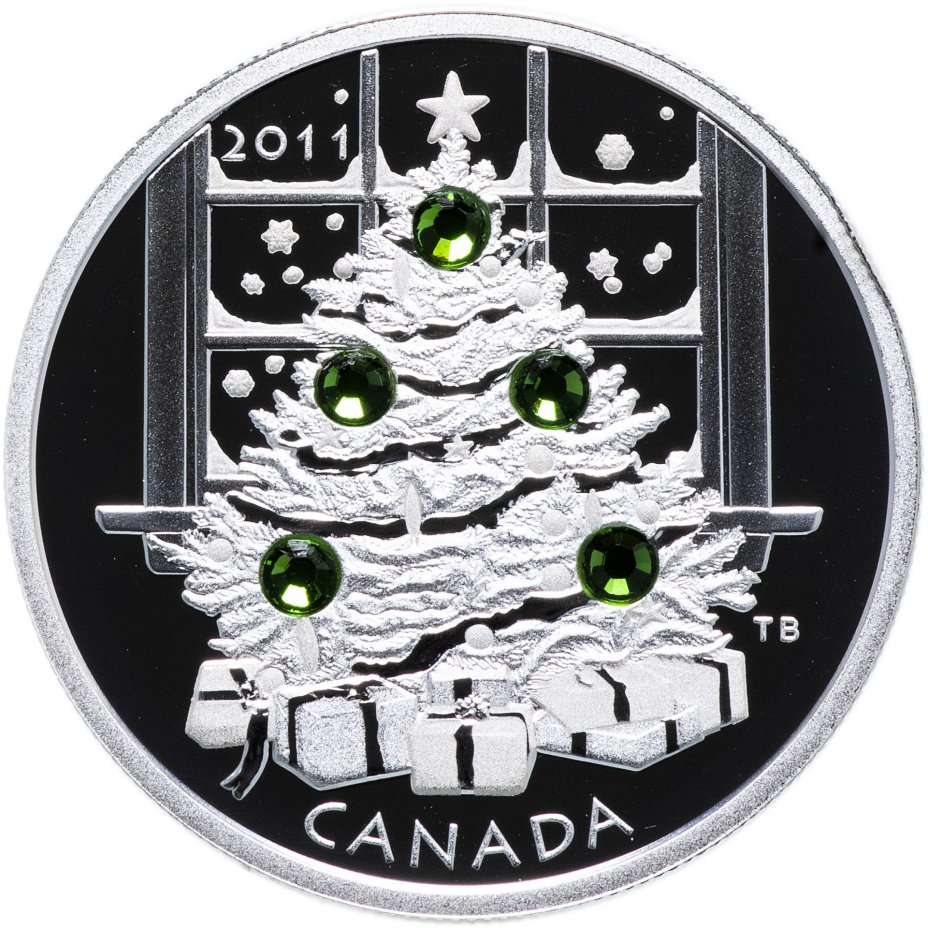 купить Канада 20 долларов 2011 "Новогодняя елка", в коробке с сертификатом