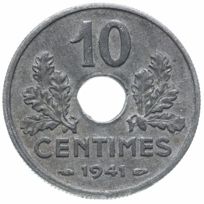 купить Франция 10 сантимов (centimes) 1941