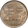 Купить Турция 25000 лир (25 bin lira) 1997