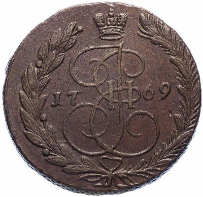 Купить 5 копеек 1769 ЕМ   орёл 1770-1777, нового образца