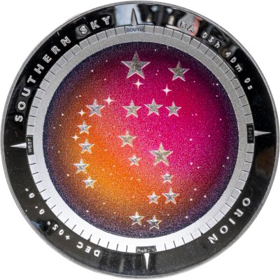 купить Австралия 5 долларов 2014 "Южное небо Созвездие Орион Космос", в футляре с сертификатом