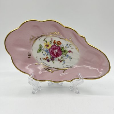 купить Конфетница, украшенная цветочным декором, Couleuvre, фарфор, роспись, золочение, Франция, 1950-1980 гг.