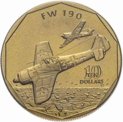 купить Маршалловы острова 10 долларов 1991 "самолет FW 190"
