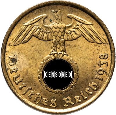 купить Германия, Третий рейх 5 рейхспфеннигов (reichspfennig) 1938, знак монетного двора "А" - Берлин