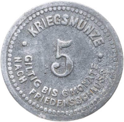 купить Германия, Деггендорф 5 пфеннигов 1917