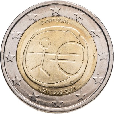 купить Португалия 2 евро 2009 10 лет монетарной политики ЕС (EMU) и введения евро