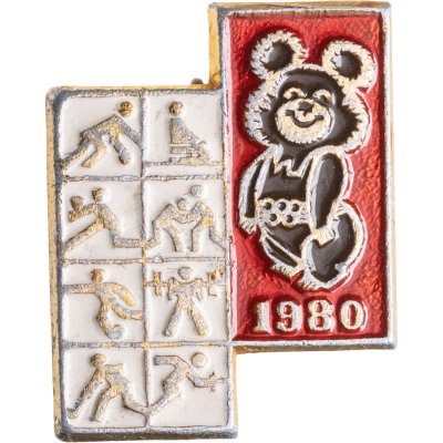 купить Значок с видами соревнований на Играх XXII летней Олимпиады Москва-1980 (серия "Пиктограммы"), СССР, Всероссийское хоровое общество, 1980-е гг.