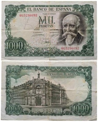 купить Испания 1000 песет 1971 (Pick 154a)